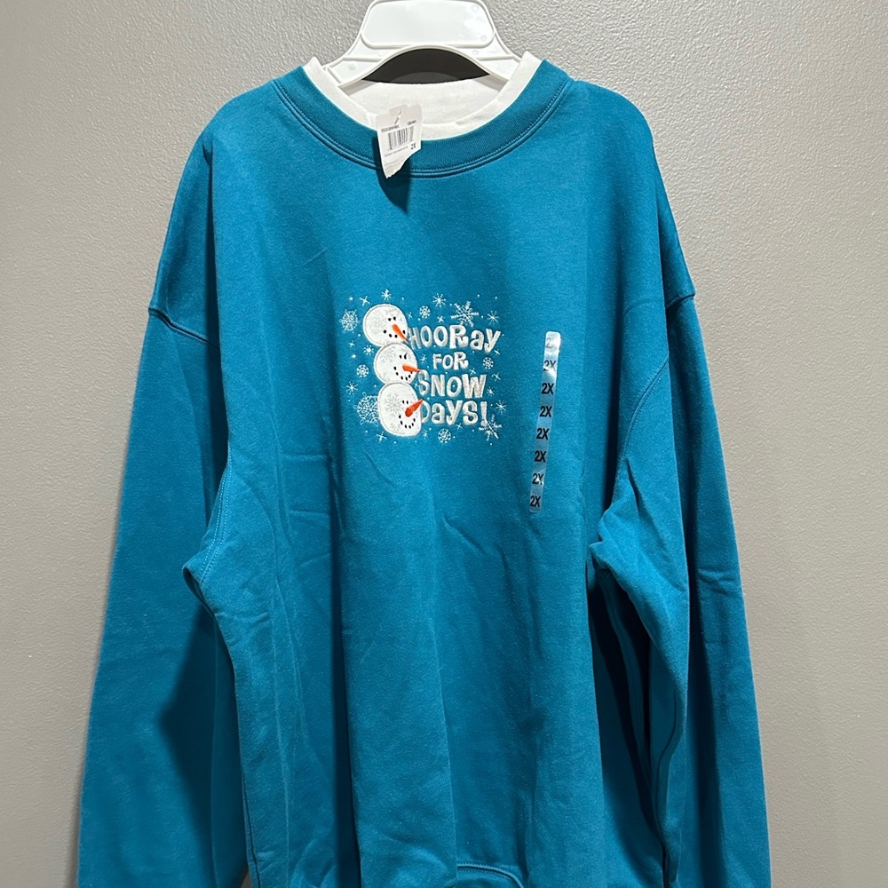 NWT Vintage M & C Sportswear Snowman Christmas Sweatshirt Plus Size Women’s 2X